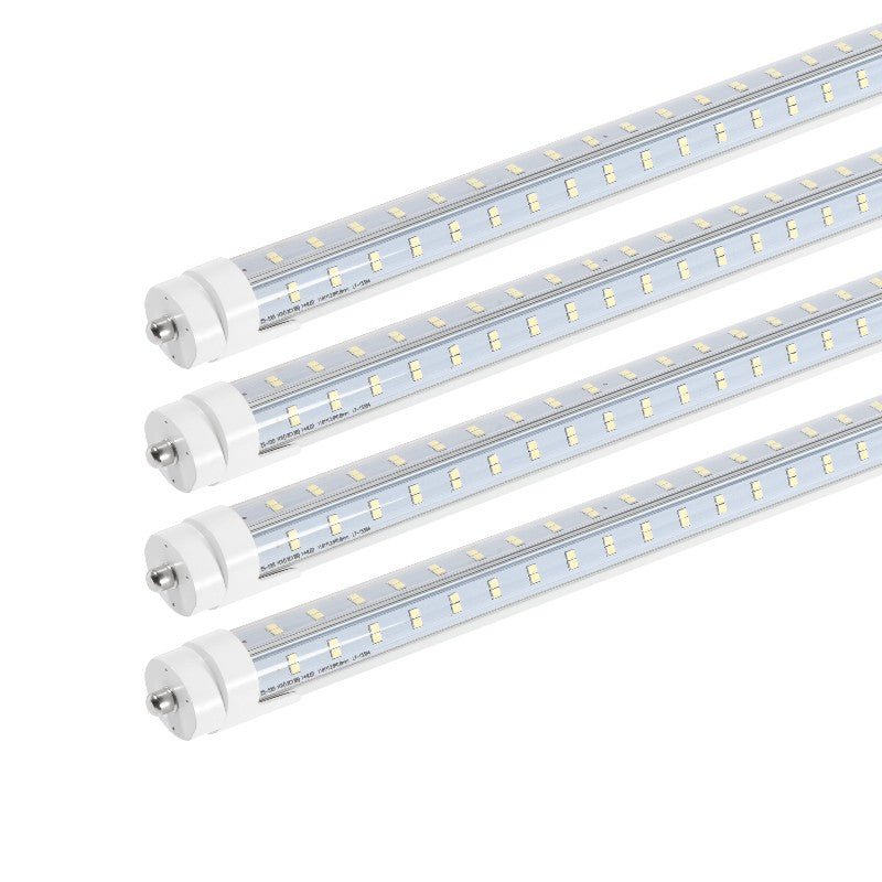 WAWA Lights 8FT V-Shape LED Tube, 80W, 10,800 Lumens, 6500K, 270°, 4-Row, Ballast Bypass