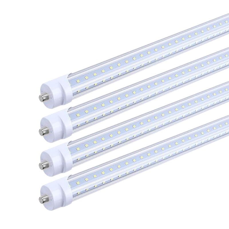 WAWA Lights 8FT V-Shape LED Tube, 50W, 6,750 Lumens, 6500K, FA8 Single Pin, Ballast Bypass