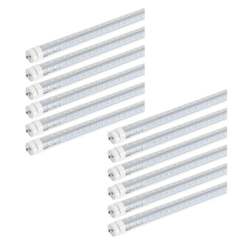 WAWA Lights 8FT V-Shape LED Tube, 80W, 10,800 Lumens, 6500K, 270°, 4-Row, Ballast Bypass