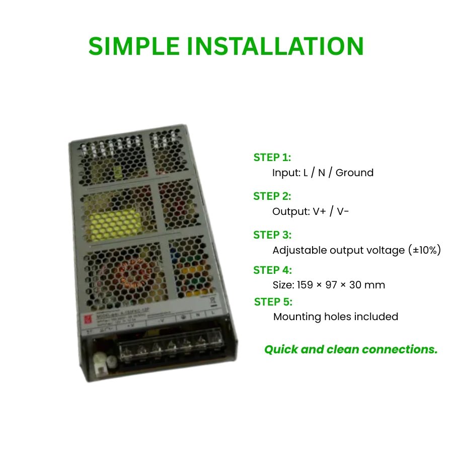 WAWA Lights 12V 150W Switchable Power Supply