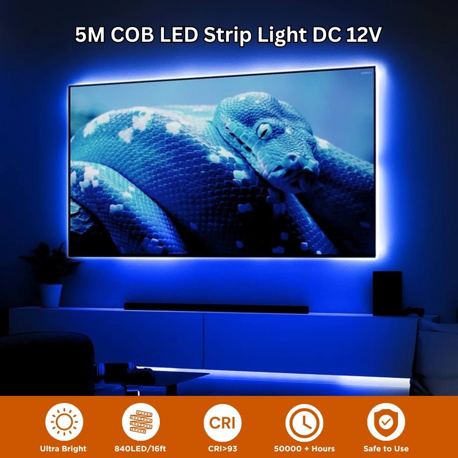WAWA Lights 12V COB LED Strip Light 5m