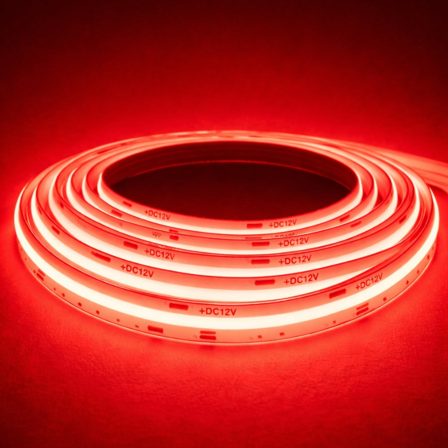 WAWA Lights 12V COB LED Strip Light Red Color