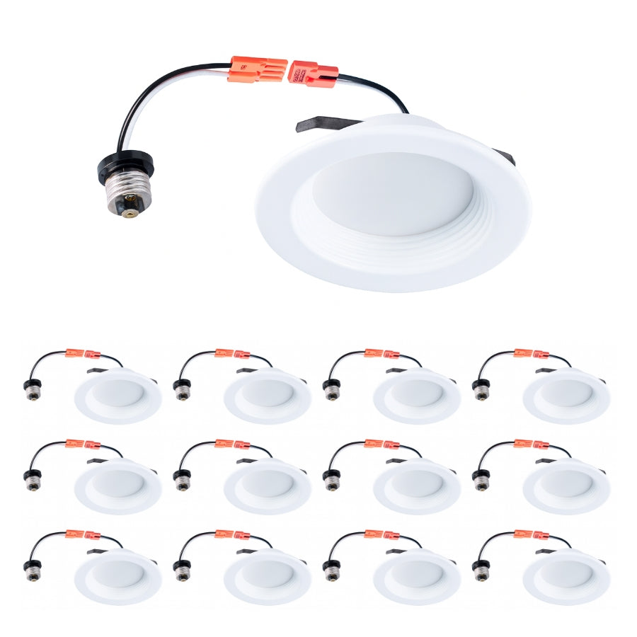 WAWA Lights 4-Inch Retrofit LED Can Light, 10W, 650 Lumens, 5CCT, Dimmable, Baffle Trim, ETL