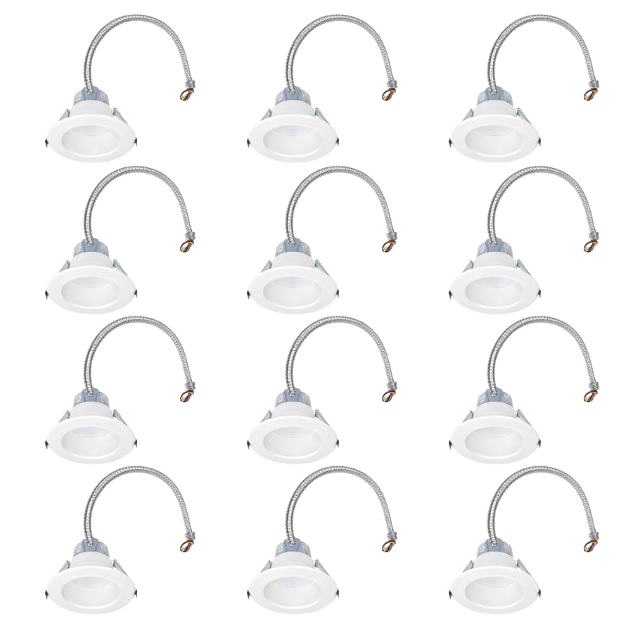 WAWA Lights 4-Inch Commercial LED Recessed Downlight, 5.5–12W, 3CCT, IC Rated, 0–10V, UL Listed