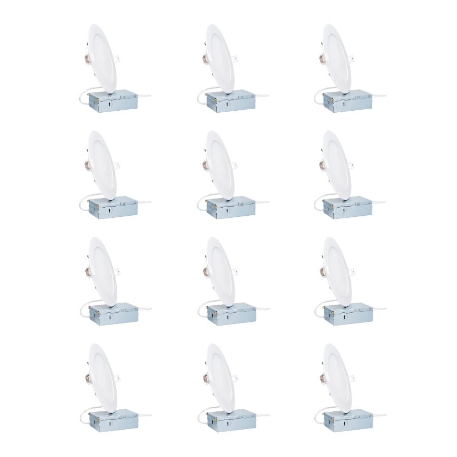 WAWA Lights 12-pack LED recessed ceiling light fixtures