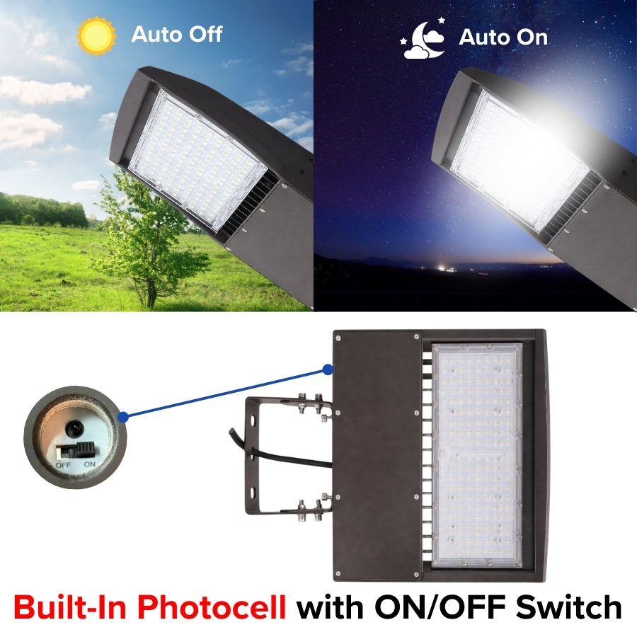 WAWA Lights 150W LED area light with built-in photocell