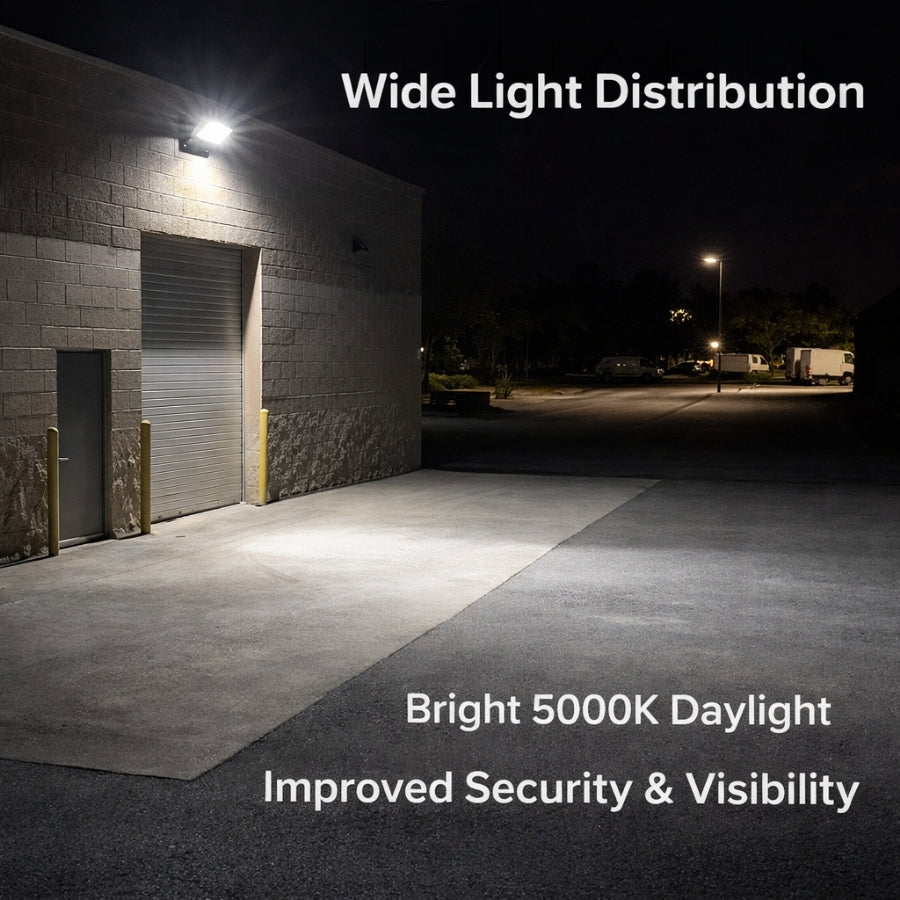 WAWA Lights 150W LED parking lot light, wide distribution, 5000K