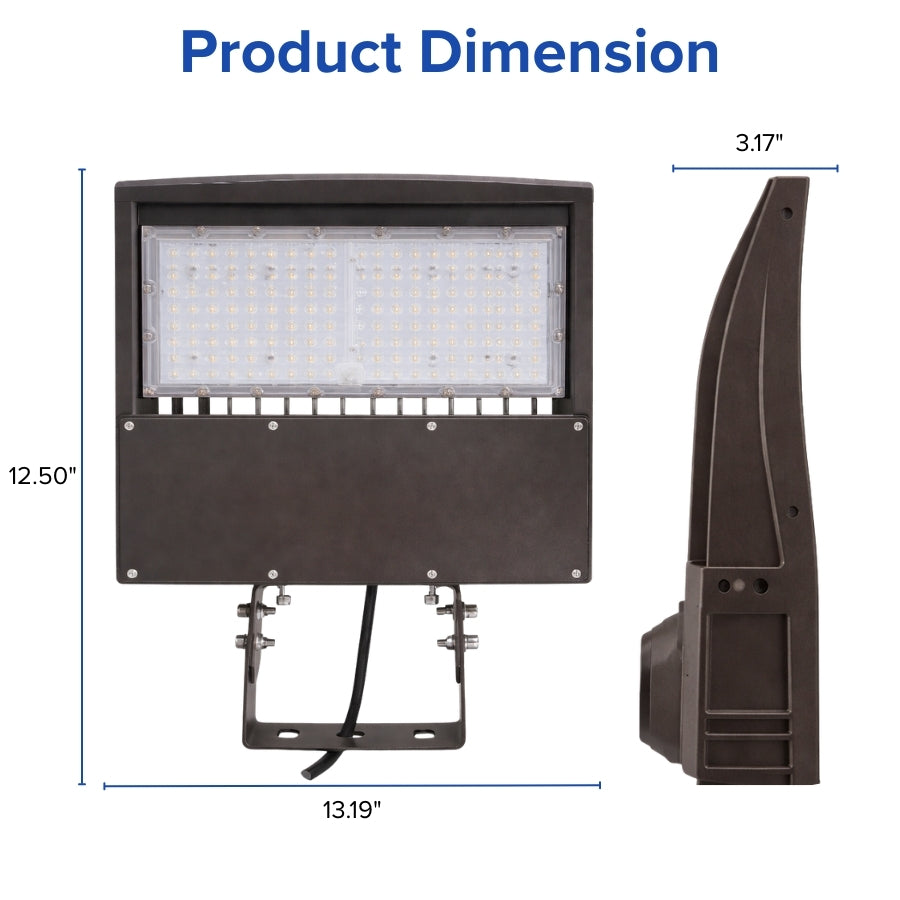 WAWA Lights 150W LED shoebox light dimensions