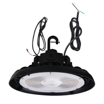 WAWA Lights UFO LED High Bay Light, 100W / 120W / 150W (up to 24,000 lumens max) Selectable, 21,000–34,000 Lumens, 5000K, 0–10V Dimmable, DLC Listed
