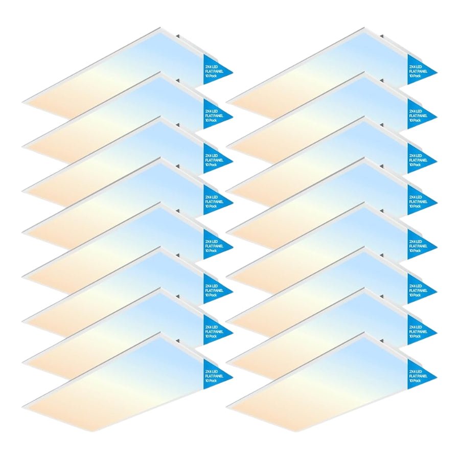 WAWA Lights 16-pack commercial 2x4 LED flat panel light surface mount