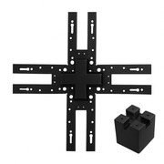 WAWA Lights X-Shape 4-Way LED linear linking bracket, black metal
