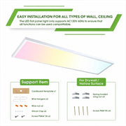 WAWA Lights 1×4 LED Flat Panel Light, 30W / 40W / 50W Selectable, 5CCT, 3750 - 6250 Lumens, TRIAC Dimmable, ETL Listed