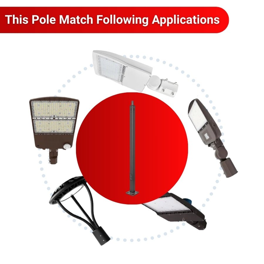 WAWA Lights 20FT Steel Light Pole application