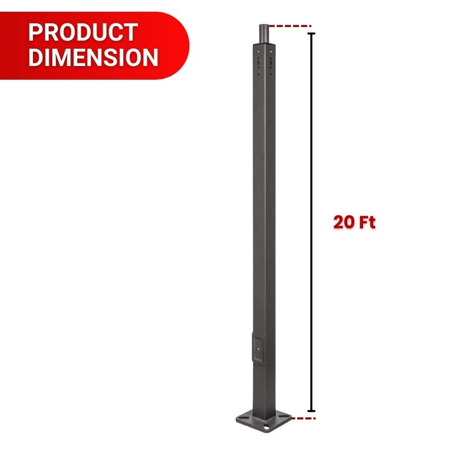 WAWA Lights 20FT Steel Light Pole product dimension