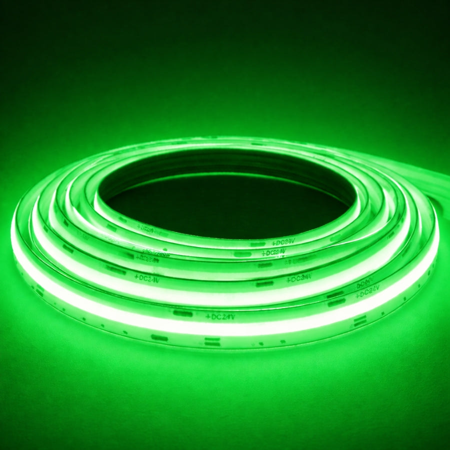 WAWA Lights 24V COB LED Strip Light Green Color