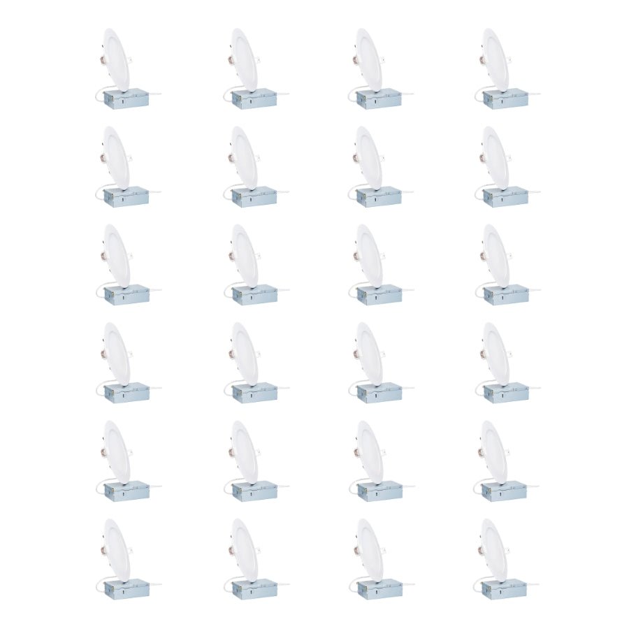 WAWA Lights 24-pack LED recessed ceiling light fixtures with junction box