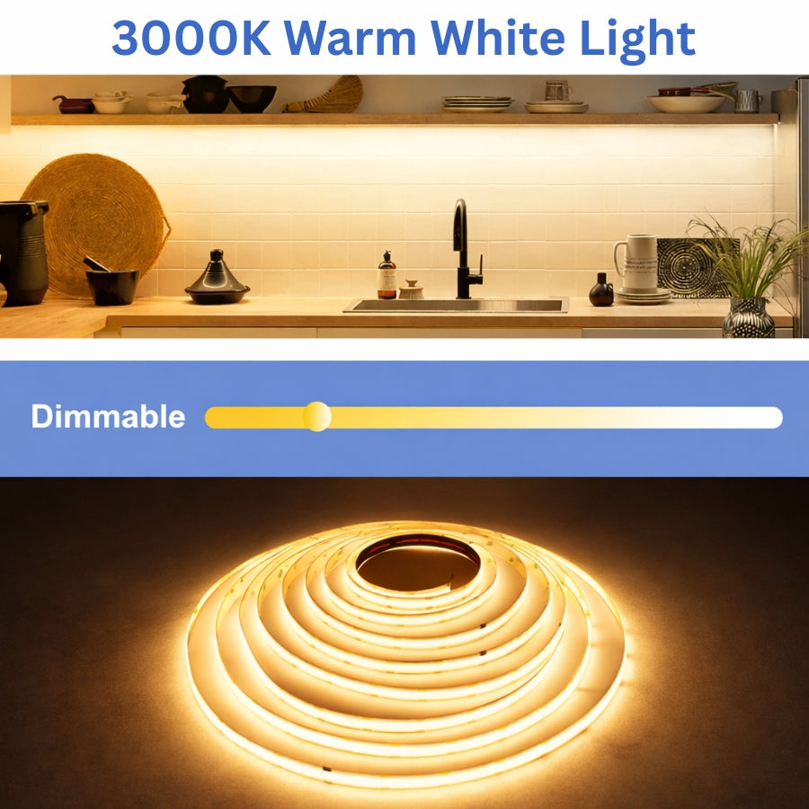 WAWA Lights 24V COB LED strip lights warm white
