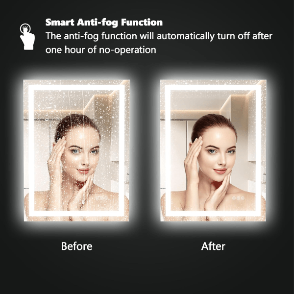 WAWA Lights 40X32 Inch LED Vanity Mirror