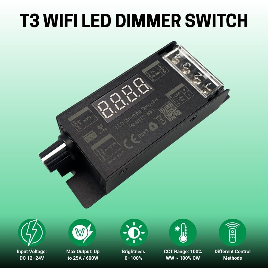 WAWA Lights T3 Wi-Fi LED Dimmer Switch