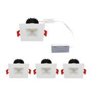 WAWA Lights 2 LED Square Recessed Downlight 4-pack