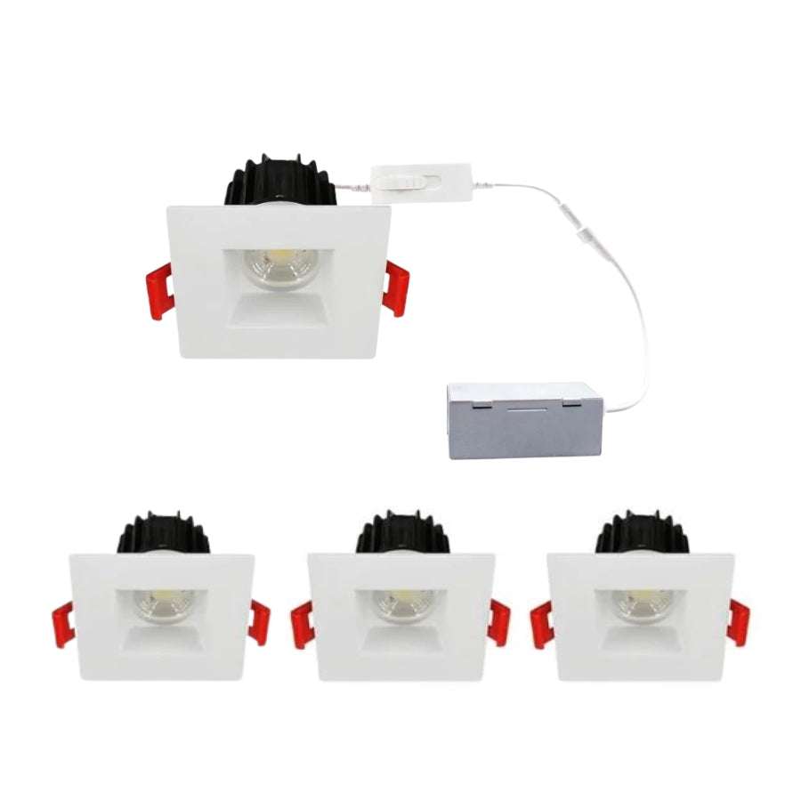 WAWA Lights 2 LED Square Recessed Downlight 4-pack