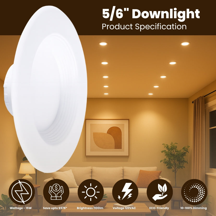 WAWA Lights 6-Inch Retrofit LED Can Light