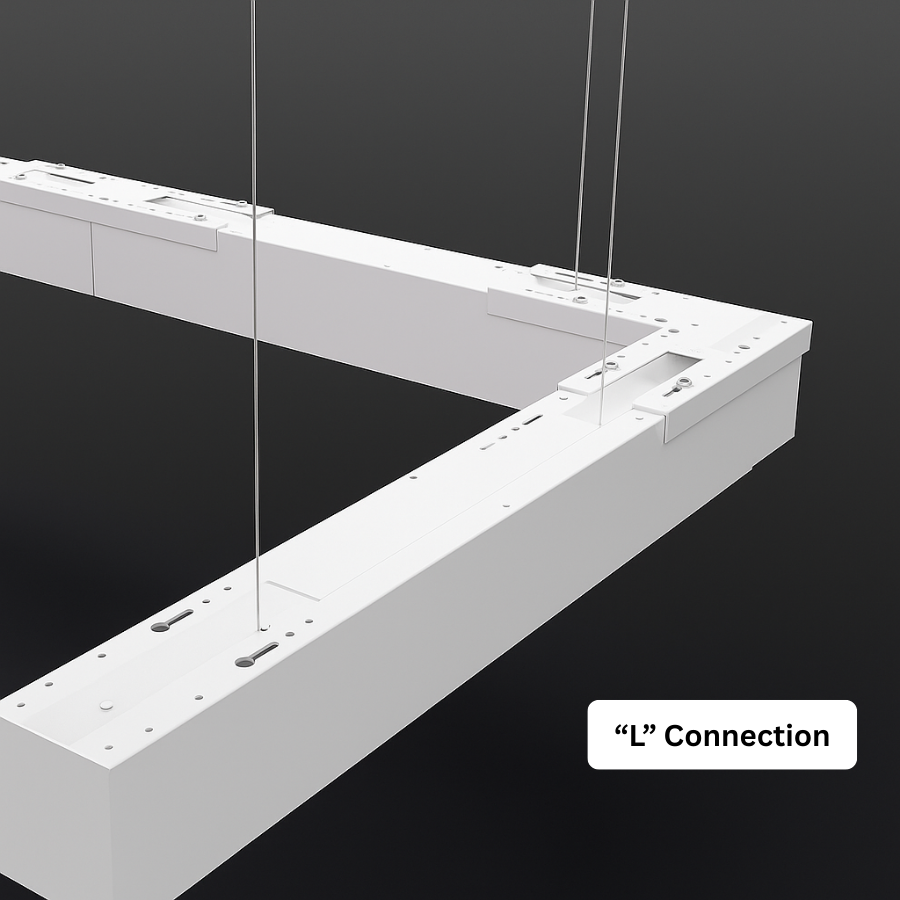 WAWA Lights L-shape 90° LED linear corner linking bracket, white