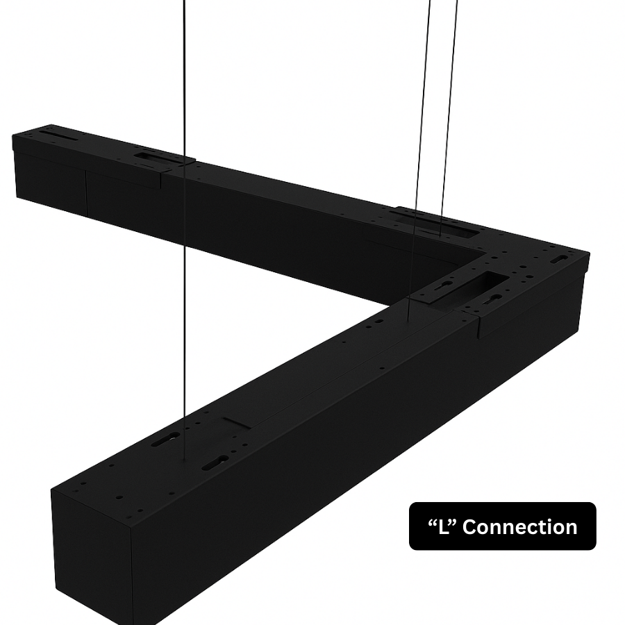 WAWA Lights L-shape 90° LED linear corner linking bracket, black