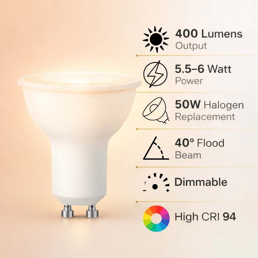 WAWA Lights 6W PAR16 GU10 LED Bulb