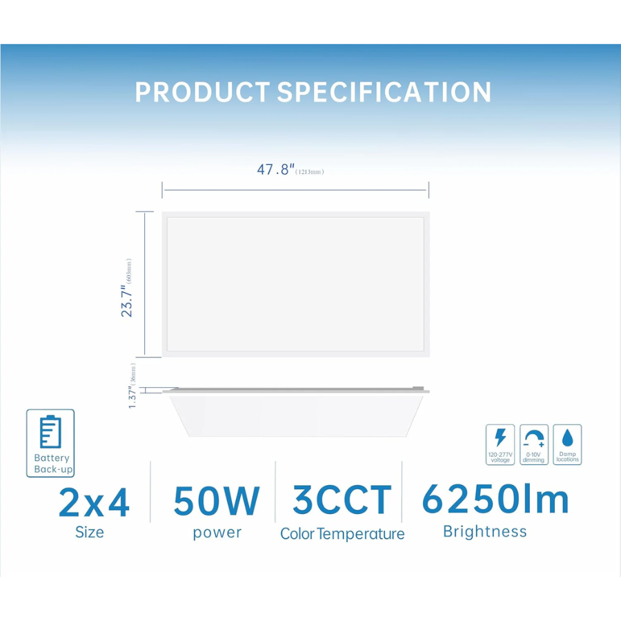 WAWA Lights 2 x 4 LED fixture