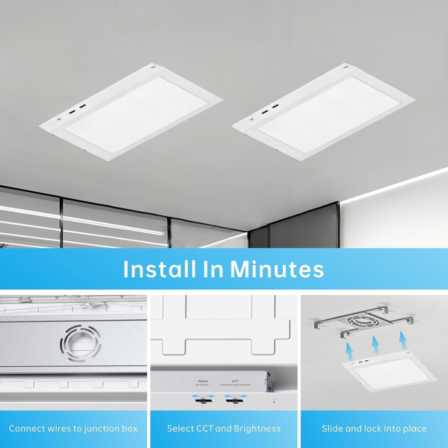 WAWA Lights 2x2-foot LED flat panel ceiling light