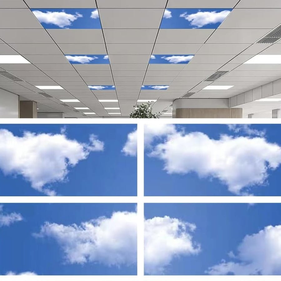 WAWA Lights 2×2 Artificial Sky LED Ceiling Panel, 40W, 6500K, 5000 Lumens, 0–10V Dimmable, ETL Listed — 4 Panels