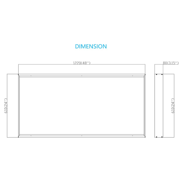 WAWA Lights 2x4 LED Flat Panel Light Surface Mount Kit 04