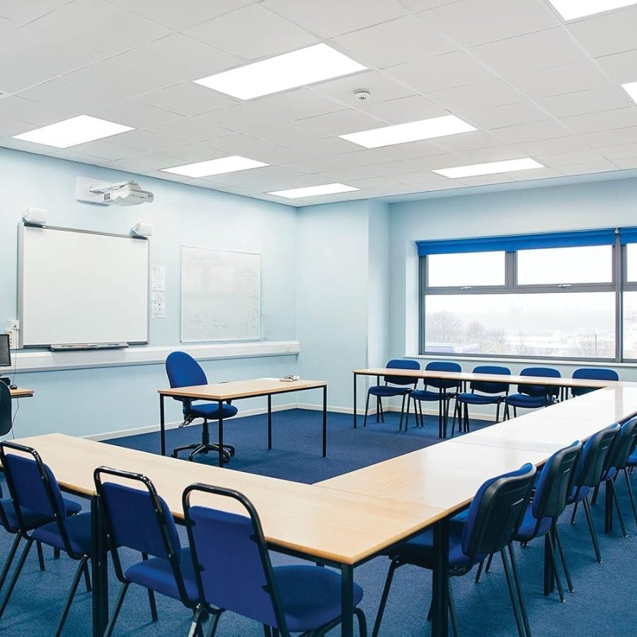 WAWA Lights 2x4 LED Flat Panel Light in classroom and office lighting