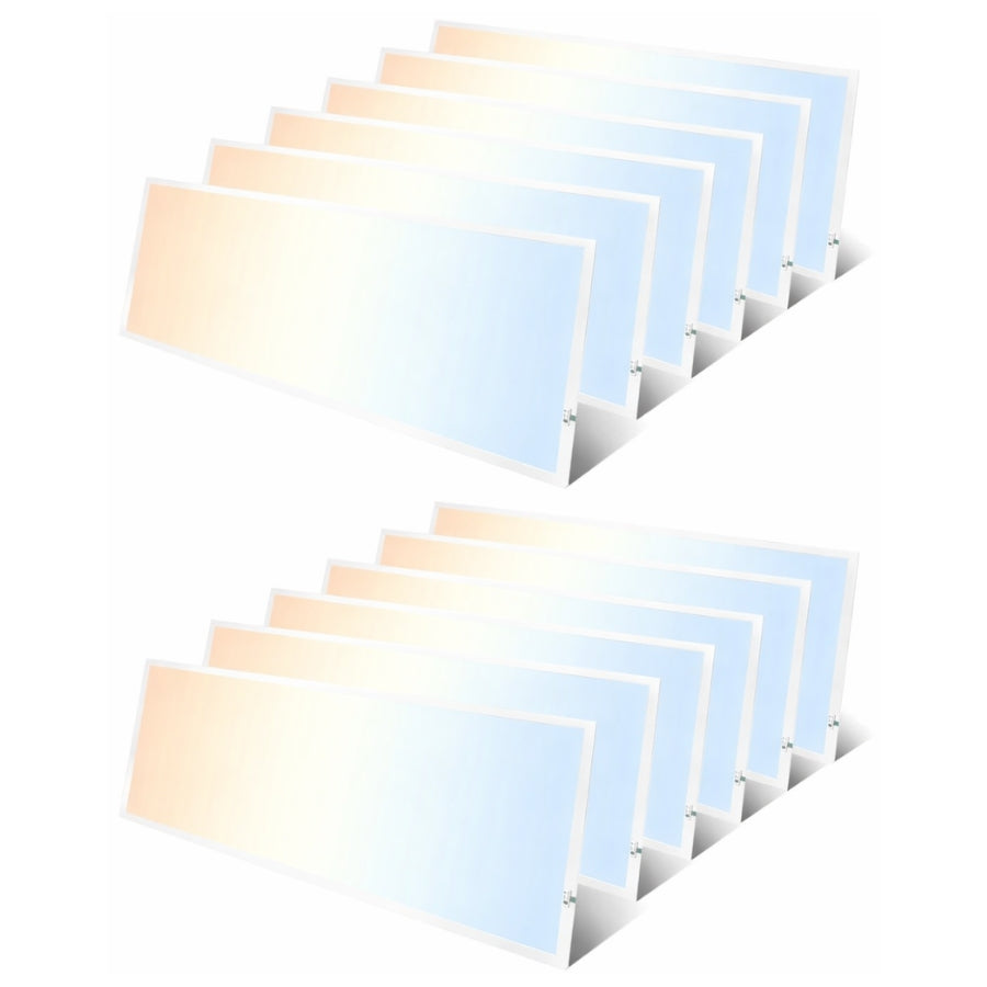 WAWA Lights 2x4 LED flat panel light with emergency battery backup 12-pack