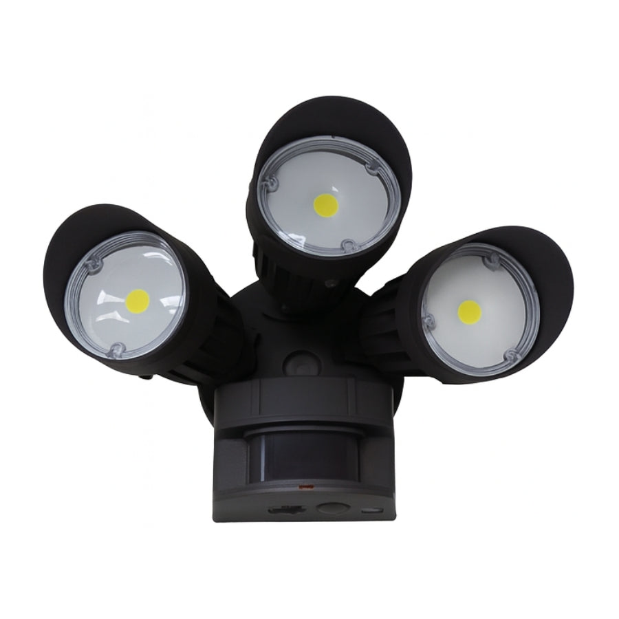 WAWA Lights 30W 3 head motion activated LED outdoor security light