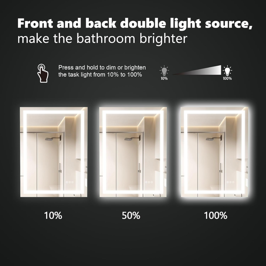 WAWA Lights 36x36 Inch LED Bathroom Mirror5