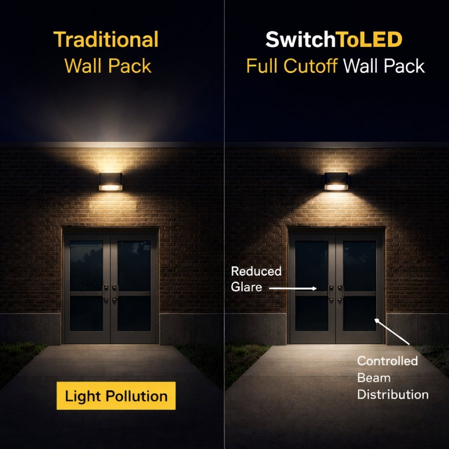 WAWA Lights Full Cutoff LED Wall Pack Light, 40 Watts