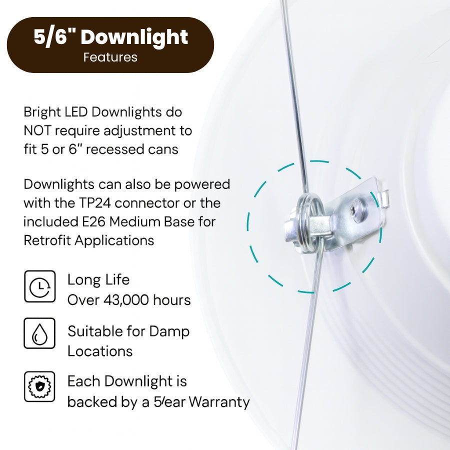 WAWA Lights 6-Inch Retrofit LED Can Light