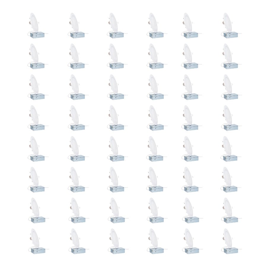WAWA Lights 48-pack LED recessed ceiling light fixtures with junction box