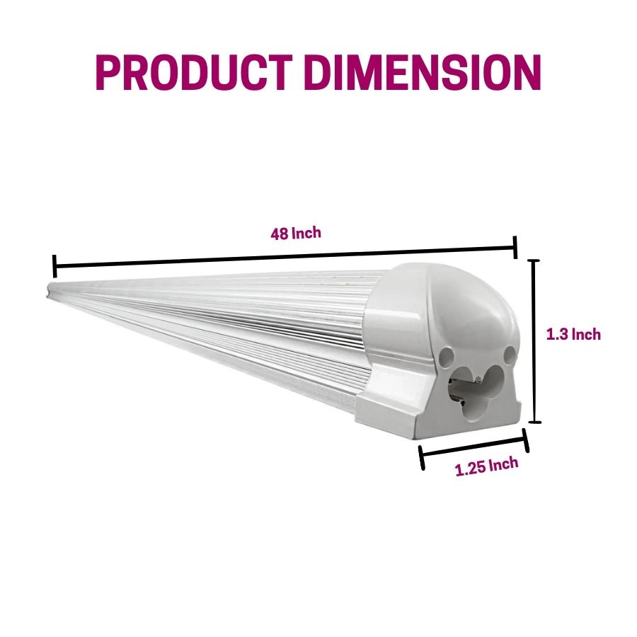 WAWA Lights 4FT LED Shop Light product dimension