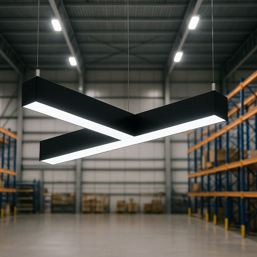 WAWA Lights T-shape 3-way LED linear light connector, black metal