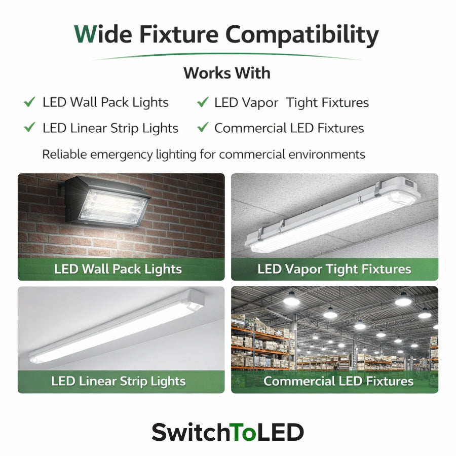 WAWA Lights 8W Low-Temp Emergency LED Backup Driver, LiFePO4, 90-Min Runtime, UL924 Listed
