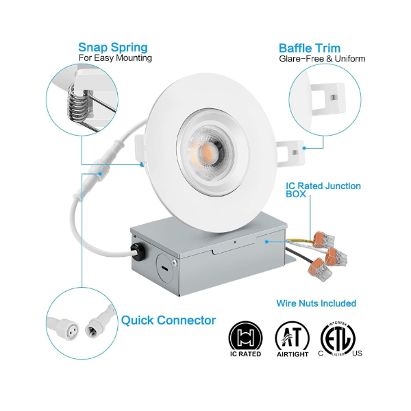 WAWA Lights 4 Inch LED Recessed Light1