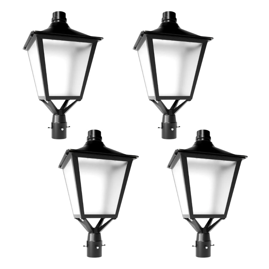 WAWA Lights 4-pack 120W LED dusk to dawn post top lantern outdoor light