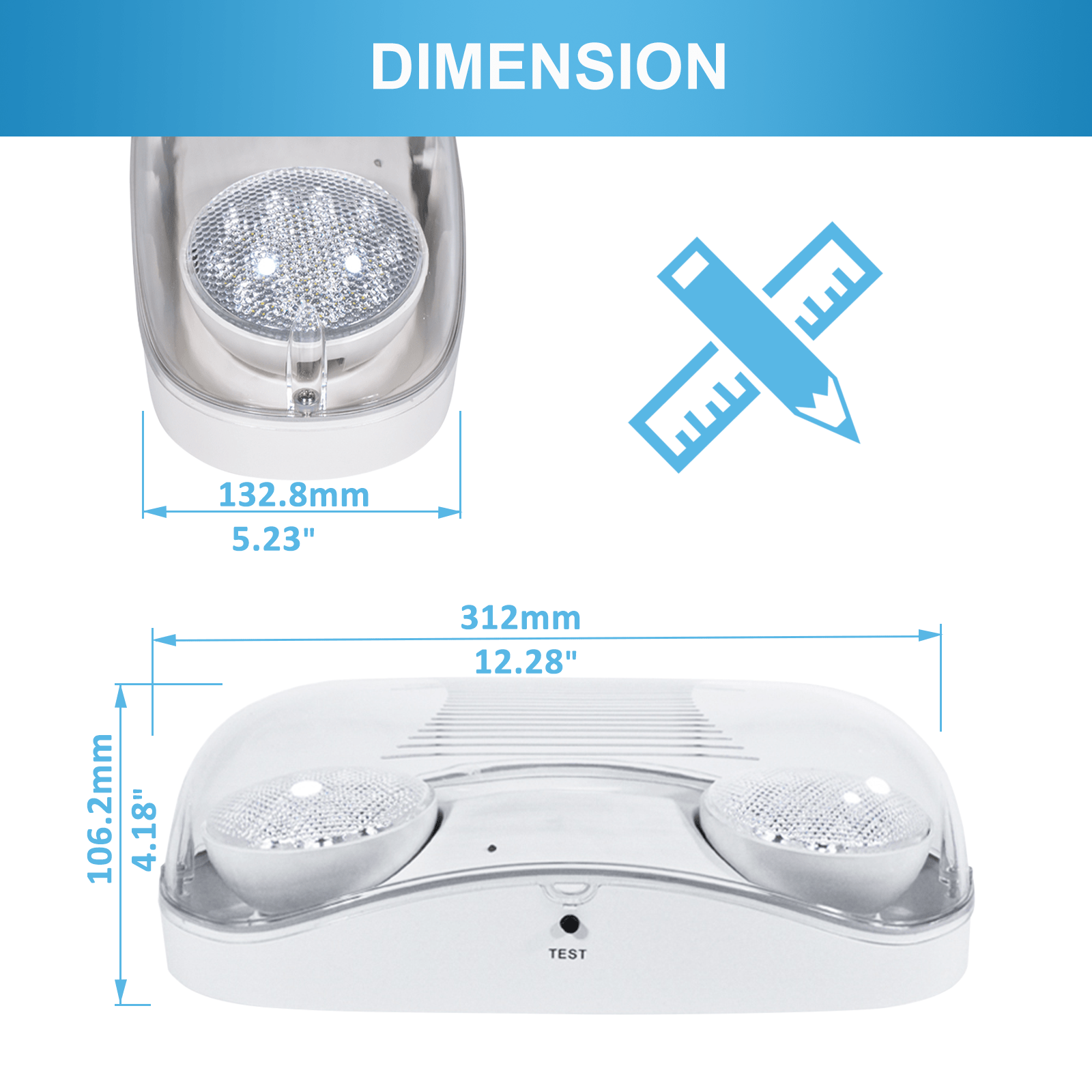 WAWA Lights Wet Location LED Bug Eye Emergency Light
