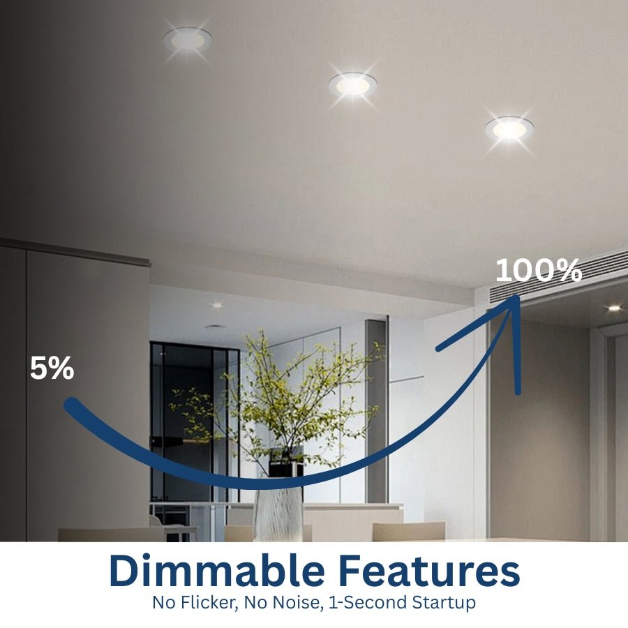 WAWA Lights 4-Inch Ultra-Thin Canless LED Recessed Light, 9W, 5CCT, Junction Box Included, ETL