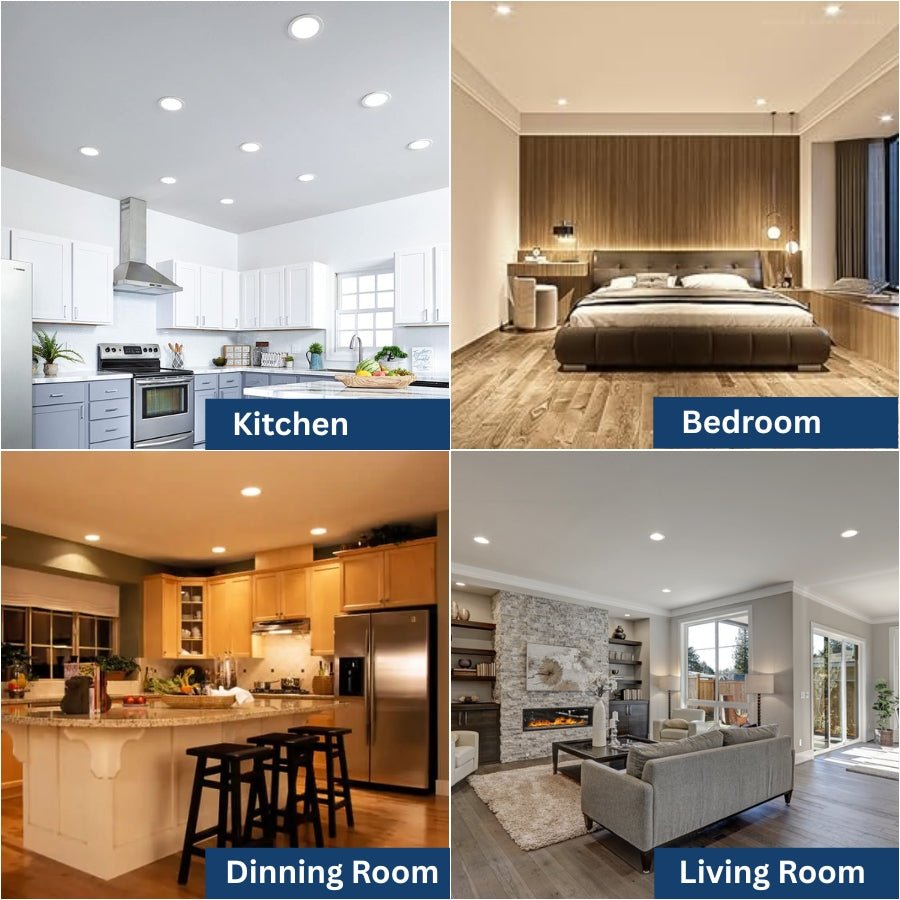 WAWA Lights 4-Inch Ultra-Thin Canless LED Recessed Light, 9W, 5CCT, Junction Box Included, ETL