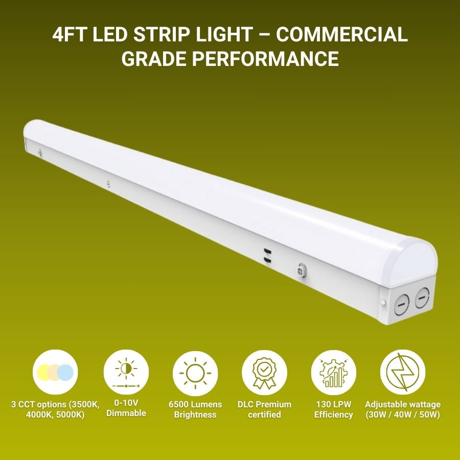 WAWA Lights 4ft LED Strip Light Commercial Grade Performance
