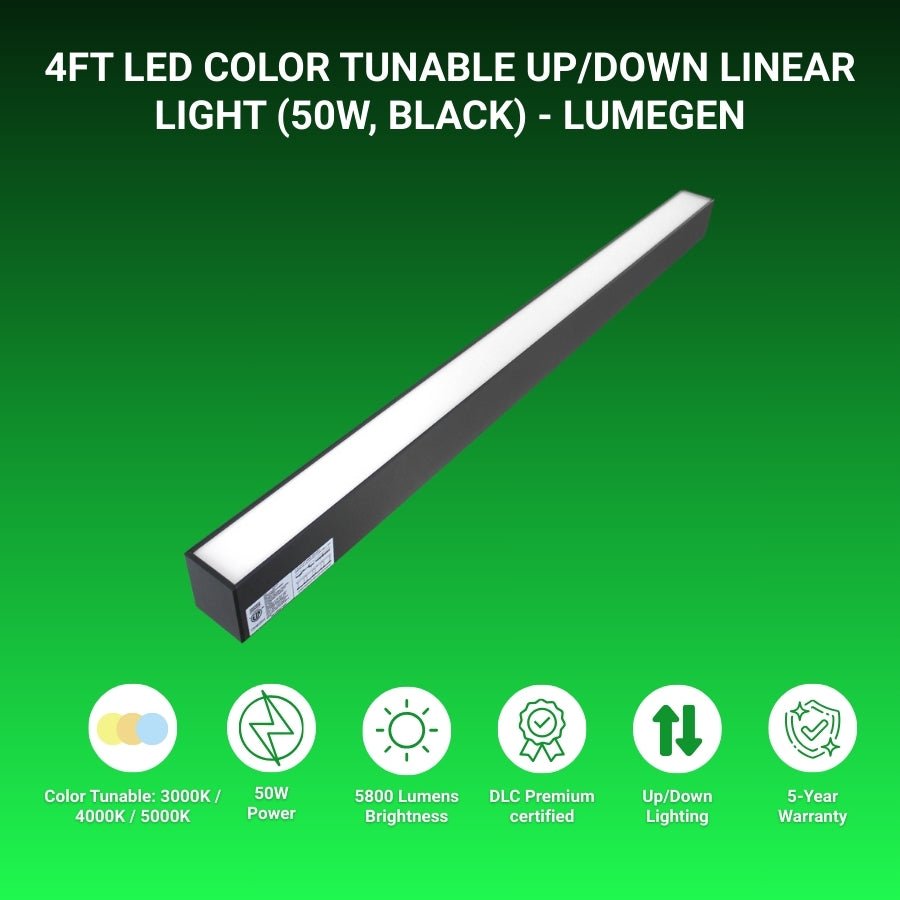 WAWA Lights 4FT LED Color Tunable Up/Down Lighting Fixture - 50W